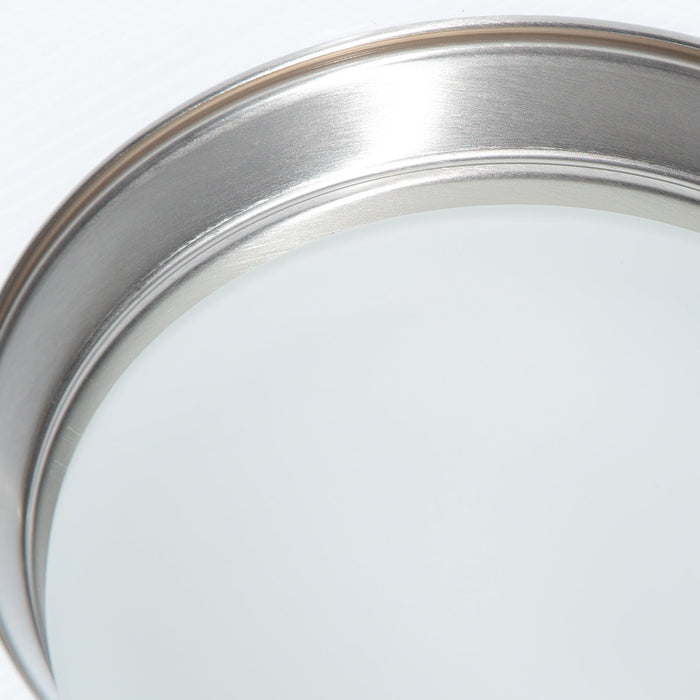 Lámpara De Techo Led 17w, Níquel Satinado, Luz Cálida 3000k