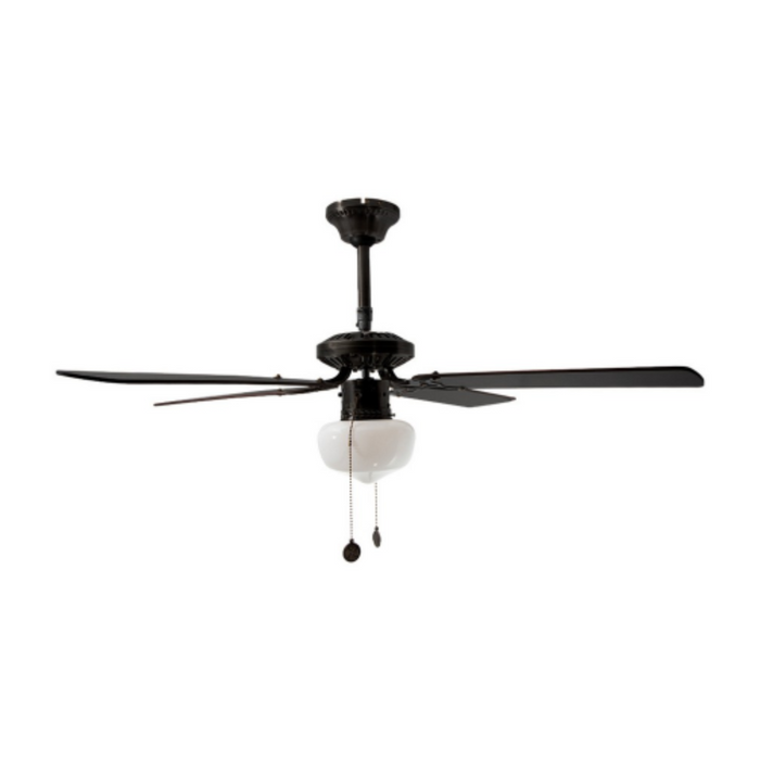 Ventilador de techo 42" MAYA negro 4 Aspas 3 velocidades 40w E27 1 Luz