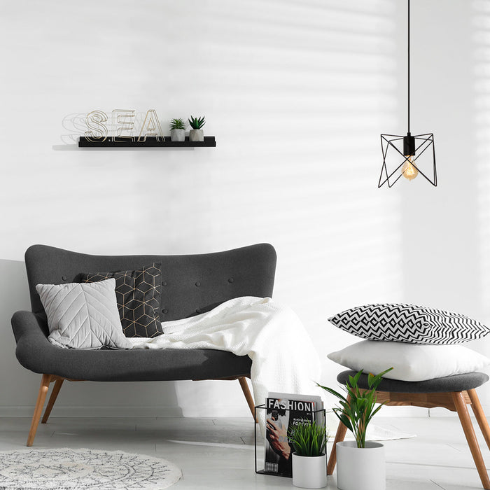 Lámpara Colgante Negro Mate 1 Luz  E27 60w