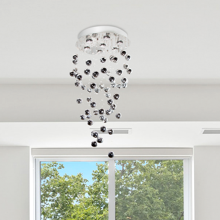 Lámpara Colgante Lumicentro Acabado en Cromo 50 W de 7 Luces