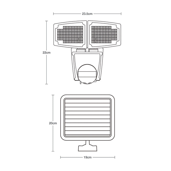 Lámpara Solar LED con Sensor de Movimiento
