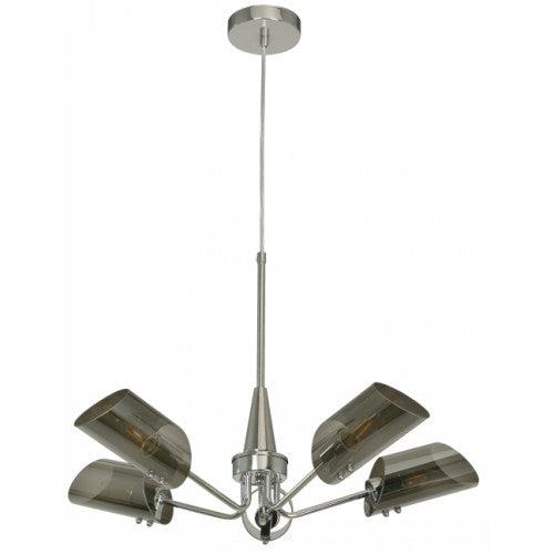 Lámpara Colgante Cromo 5L E27 60W
