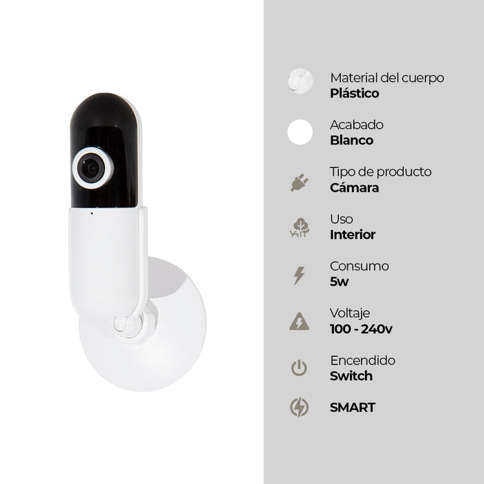 Cámara inteligente acabado en blanco 5w