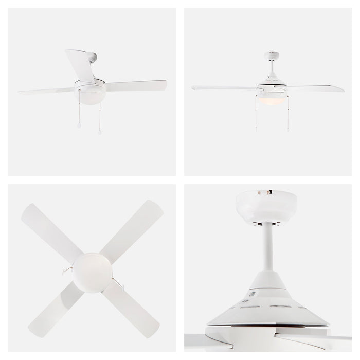 Ventilador De Techo 48" 4 Aspas 2L E27 Con Control De Cadena.