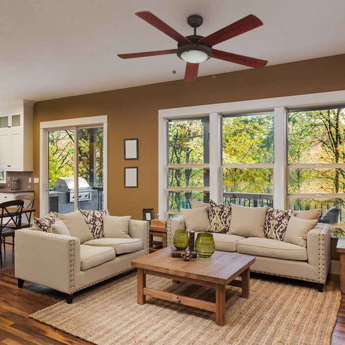 Ventilador de techo lucerna chocolate 52"