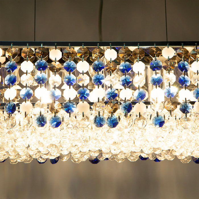 Lámpara Colgante Lumicentro Color Cromo de 40 W de 8 Luces