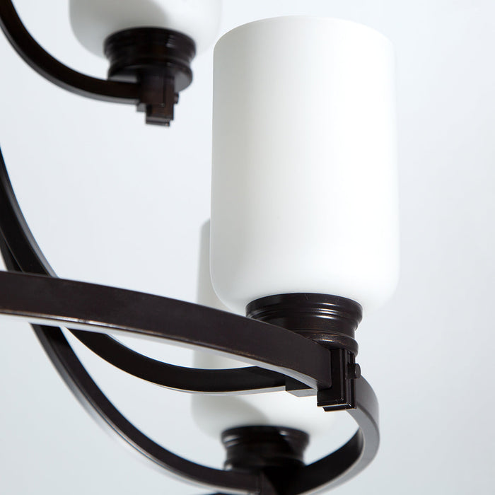 Colgante Candelabro 9 Luces, Estilo Araña, Bronce Antiguo.