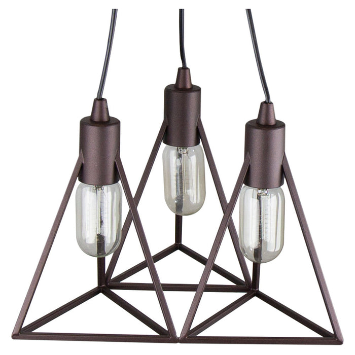 Lámpara Colgante Inlite  Color Bronce de 3 Luces