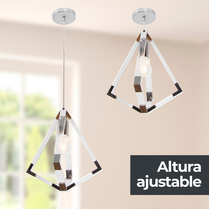 Lámpara Colgante  Cromo Estilo Moderno 40W  E27 1 Luz