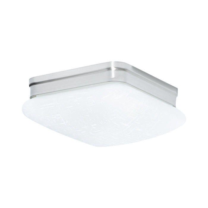Plafón De Techo Led 17w Moderno, Níquel Satinado, Luz Cálida
