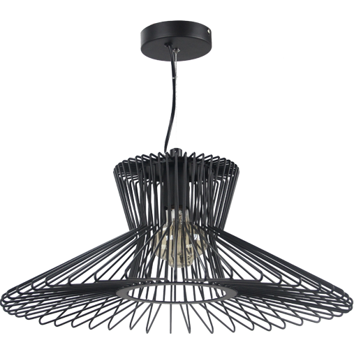 Lámpara Colgante Negro 1L E27 60W