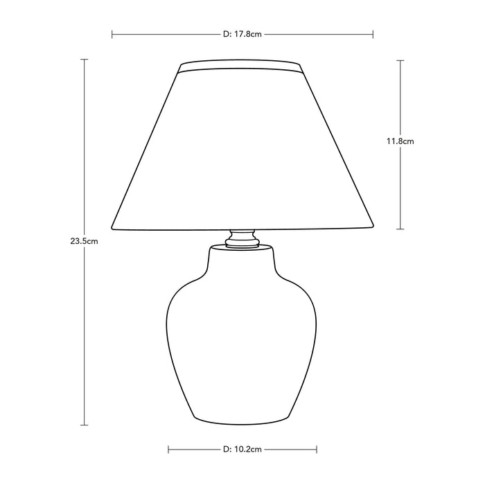 Lámpara de Mesa Dark Decor Negro E27 40w 1 Luz