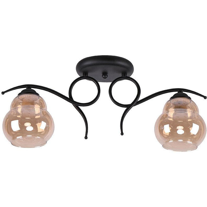 Lámpara Techo Negro 2L E27 40W