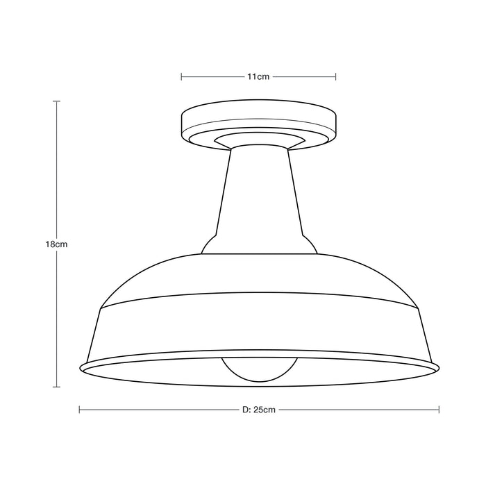 Lámpara de Techo Plata 1 Luz  E27 60w