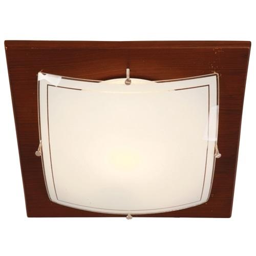 LAMP. TECHO MADERA OSCURA 2L E27 40W