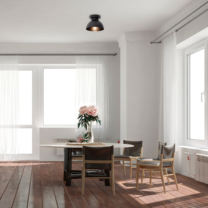 Lámpara de Techo Negro Mate 1 Luz  E27 60w