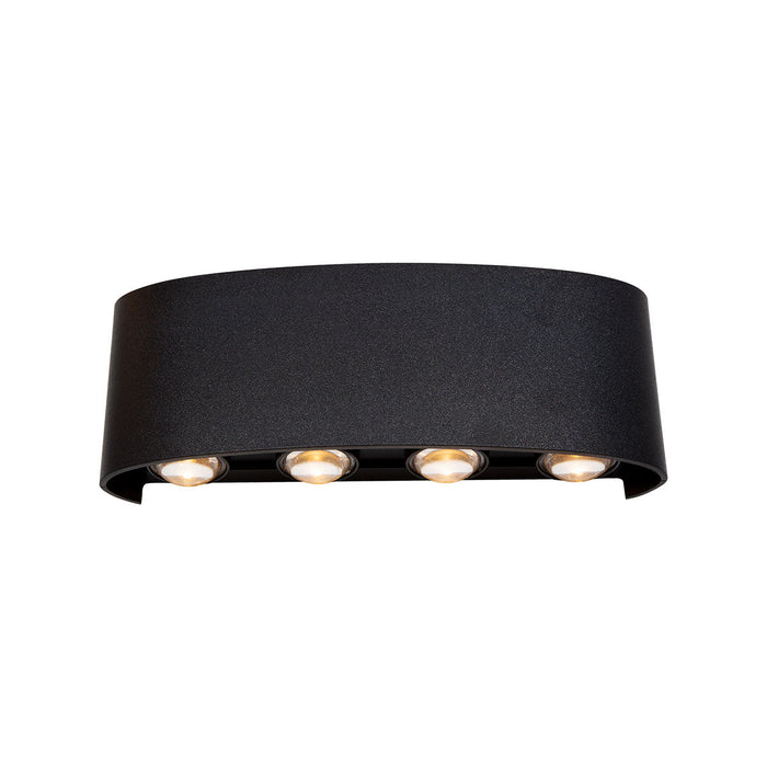 Lámpara de pared LED, acabado negro, 7W, luz amarilla 3000K