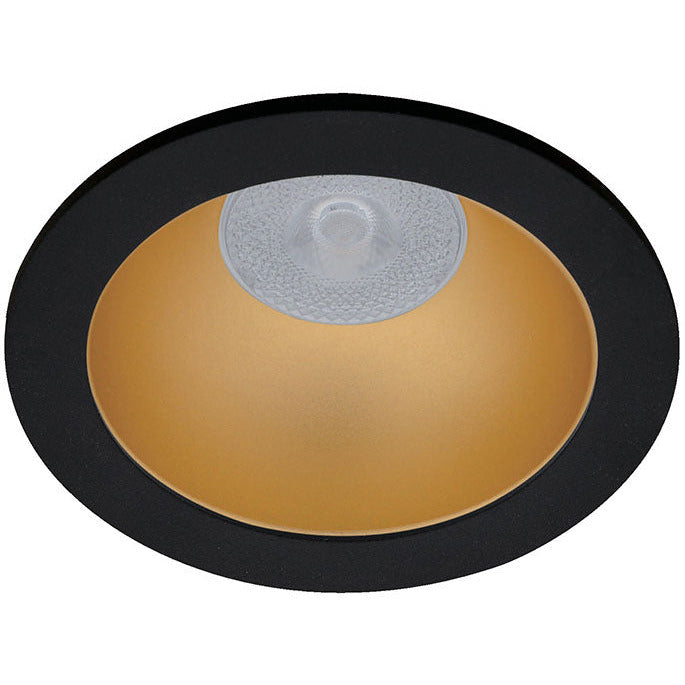 LAMP. TECHO EMPOTRABLE NEGRO Y DORADO 1L GU10 13W