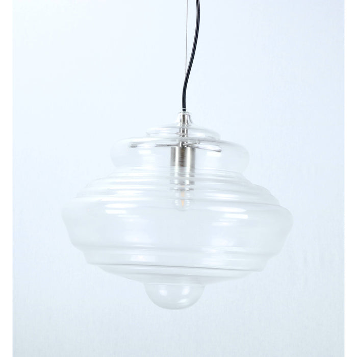 LAMP. COLGANTE NÍQUEL SATINADO 1L E27 40W