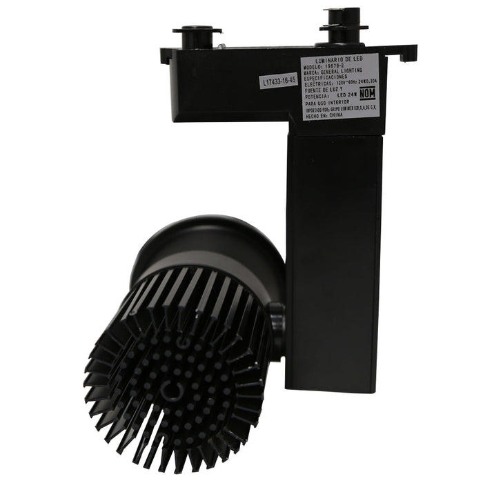 Lámpara de Riel Spotlight LED de 24 W Color Negro 1 Luz