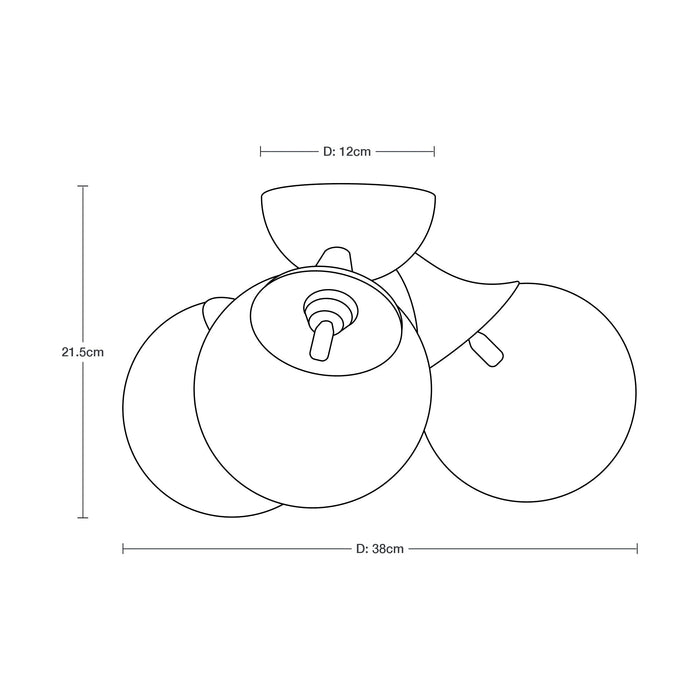 Lámpara de Techo  G9 60w 3 Luces
