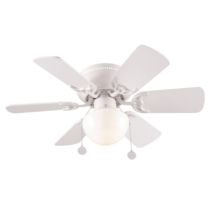 Ventilador De Techo Blanco / Madera 30  6 Aspas