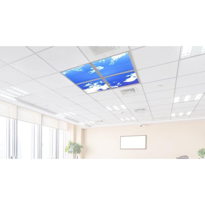 Lámpara Techo Blanco 40W 3000-6000K 4Pzas (Atenuable) Con Diseño De Nubes