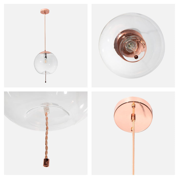 Lámpara Colgante  Cobre y Cromo 40W  E27 1 Luz