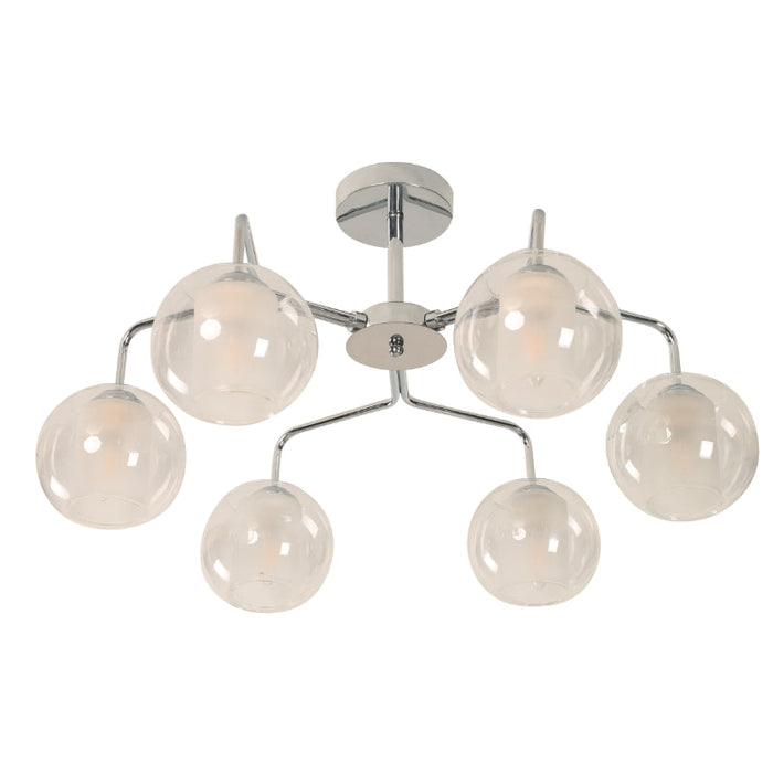 LAMP. TECHO CROMO 6L E27 40W