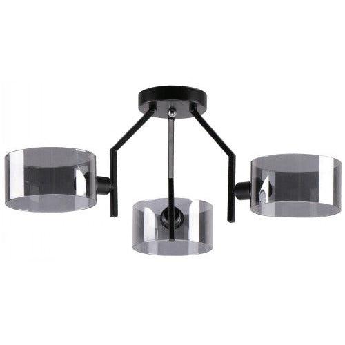 Lámpara Techo Negro 3L E14 60W
