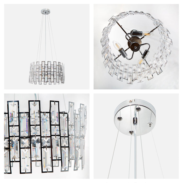 Lámpara Colgante Cromo 40w E14 3 Luces