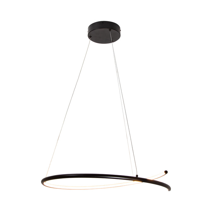 Lámpara colgante LED atenuable 3000K, acabado negro, 38W