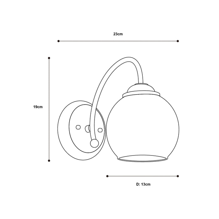 Aplique de Pared Moderno Ike Lite Níquel Satinado 60W E27 1 Luz