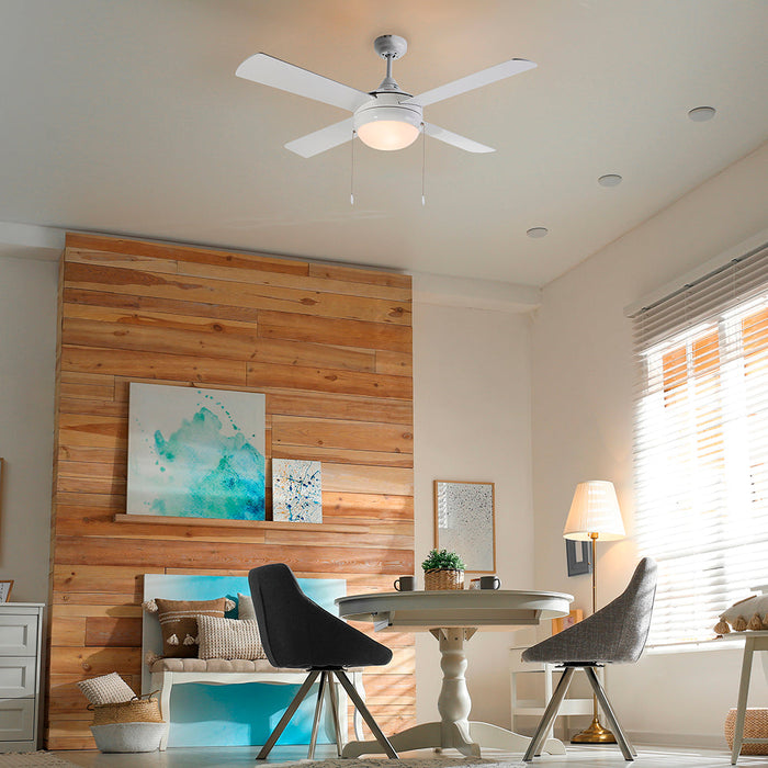 Ventilador De Techo 48" 4 Aspas 2L E27 Con Control De Cadena.