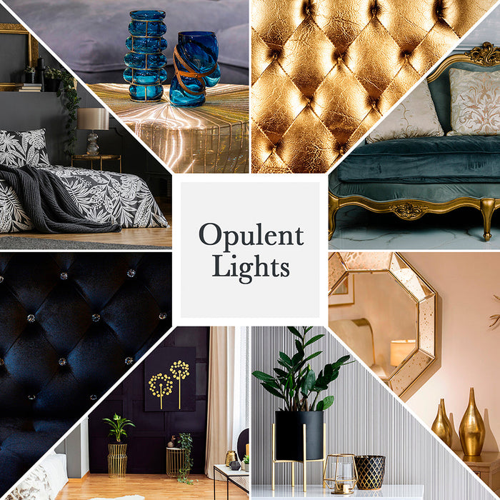 Lámpara Colgante Opulent Lighst Negro Dorado E27 40w 1 Luz