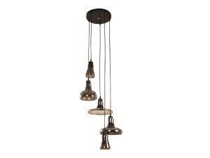 Lámpara Colgante Lumicentro Color Negro Vintage Smoke de 5 Luces