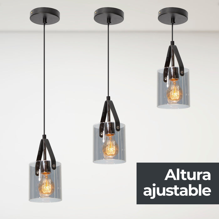 Lámpara Colgante Modern Luxe Negro E27 10w 1 Luz