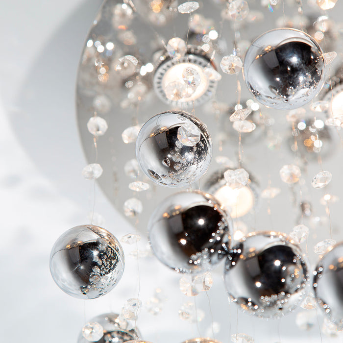 Lámpara Colgante Lumicentro Acabado en Cromo 50 W de 7 Luces