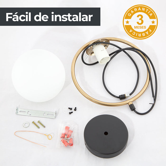 Lámpara Colgante Opulent Lights Negro Bronce E27 40w 1 Luz