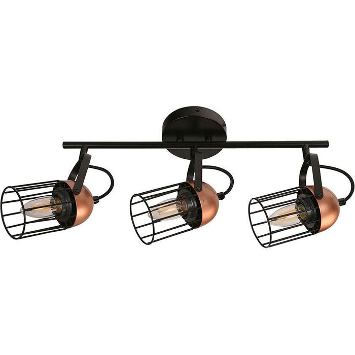 Lámpara Techo Reflectora Negro 3L E27 40W
