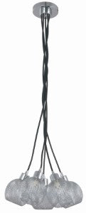 Lámpara Colgante Inlite Color Cromo de 5 Luces