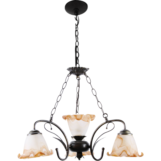 LAMP. TECHO BRONCE 4L E27 60W