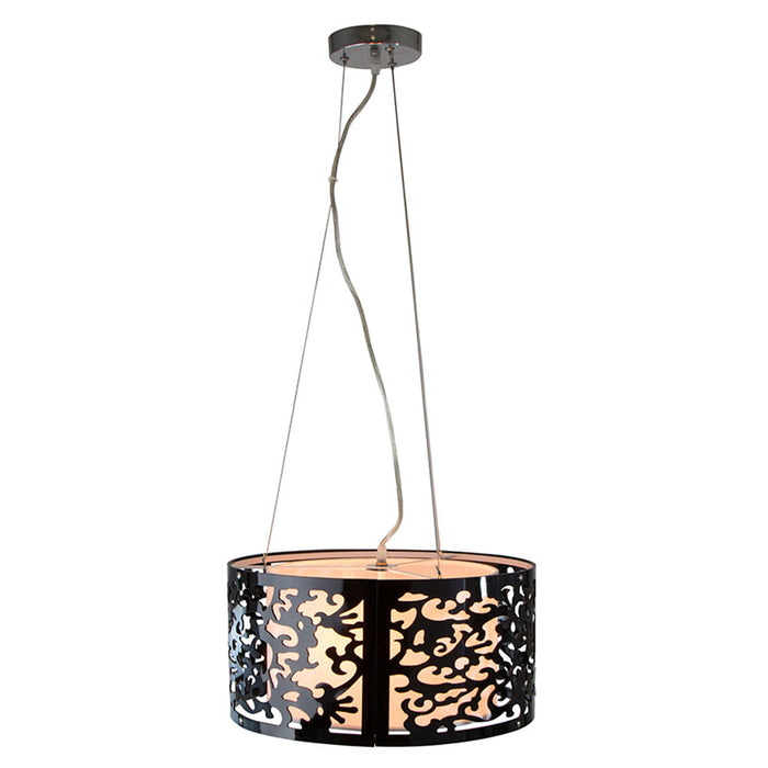 Lámpara Colgante Inlite Color Negro Brillante 60 W 3 Luces