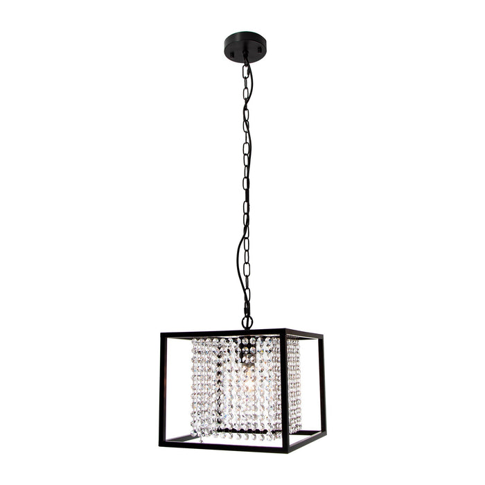 Lámpara Colgante Moderno Negro 40w E27 1 Luz