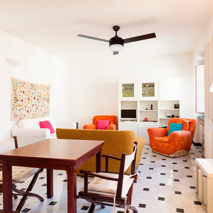 Ventilador De Techo 52" 3 Aspas 1L E27 Con Control De Pared.