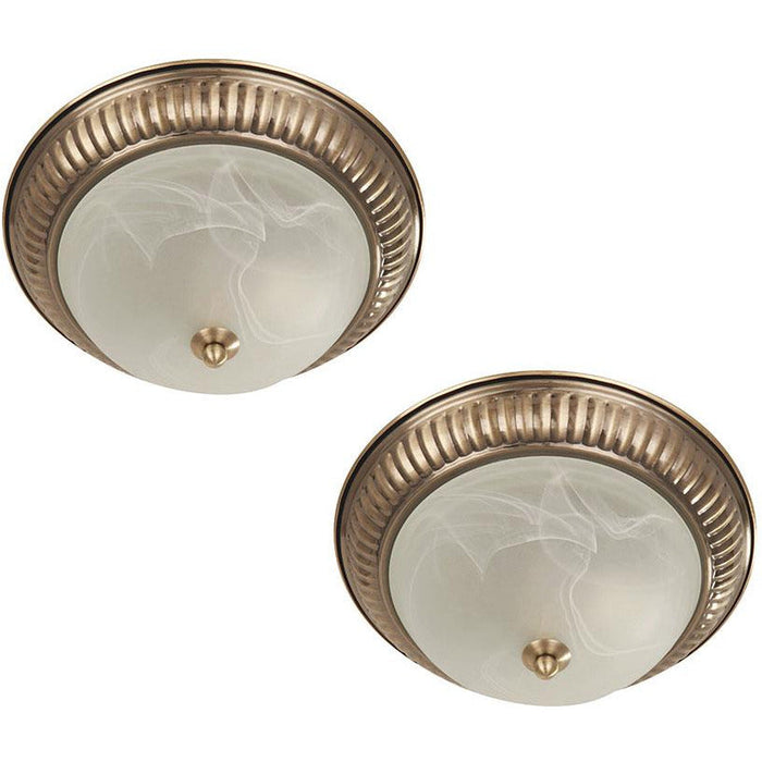 LAMP. TECHO BRONCE ANTIGUO 1L E27 60W (2 PIEZAS)