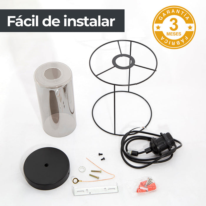 Lámpara Colgante Modern Luxe Negro E27 40w 1 Luz