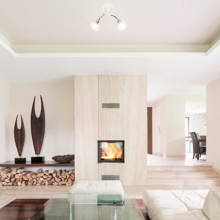 Lámpara Techo Cromo E27 40W 3 Luces