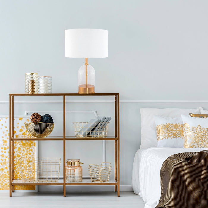 Lámpara de Mesa, Dorado 1L E27 100W