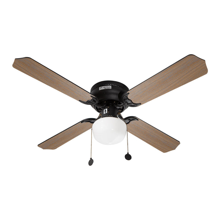 Ventilador Techo 42" , aspas reversibles, negro y marrón, 3 Velocidades.